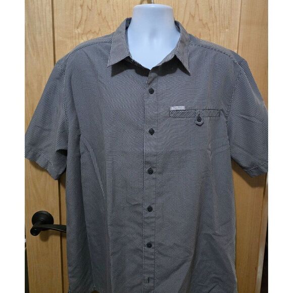 Columbia Mens XL Button-Up Short Sleeve Plaid Shirt Fisherman Cottage core - Picture 1 of 8